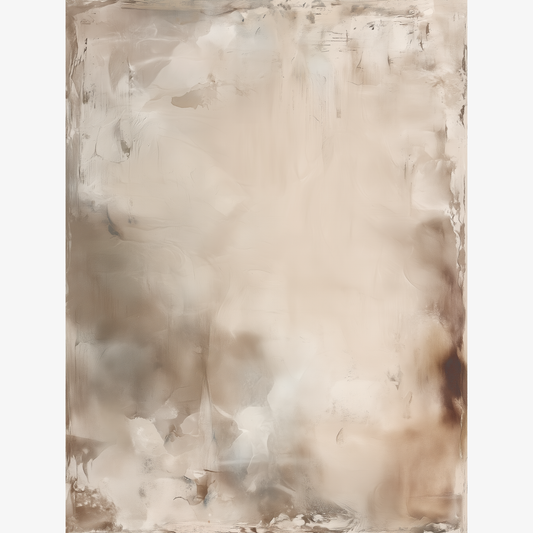 Afterlight soft atmospheric abstract artwork in ivory and warm beige tones cavnas art print