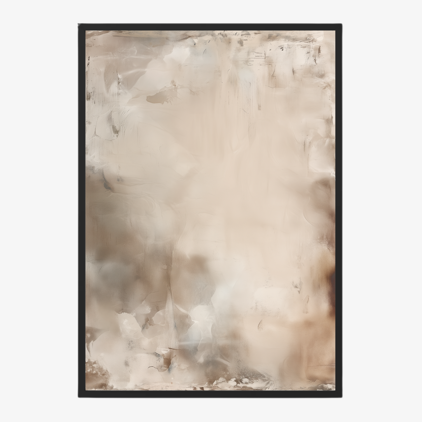 Abstract art print with a black frame printed edge to edge. 
