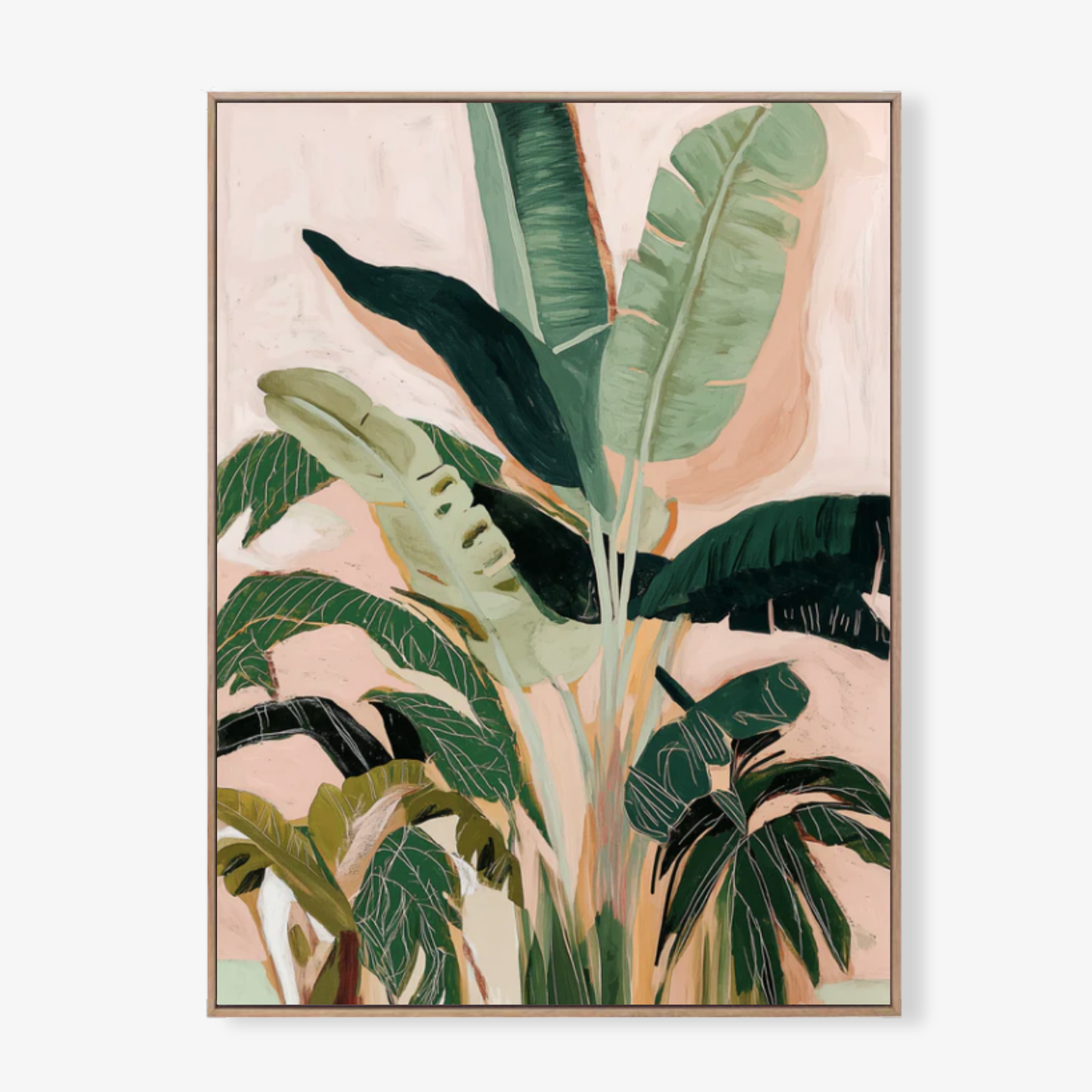 BLUSH PALMS - Canvas Print