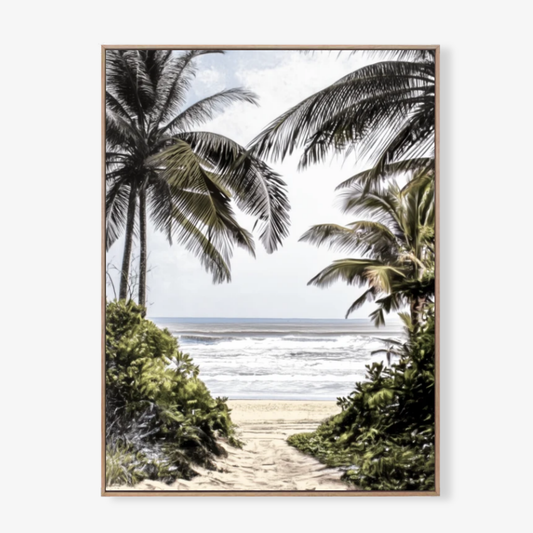 PALM BEACH PATHWAY - Canvas Print