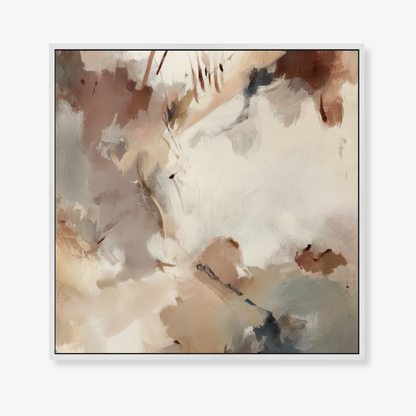 Abstract art piece with soft, blended colors on a white background