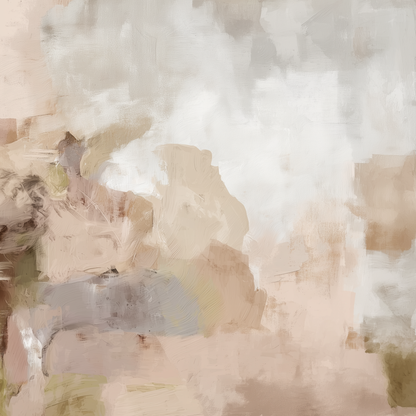 Study in Calm minimal neutral abstract artwork with soft stone and blush tones